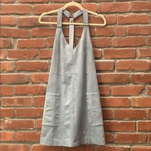 BCBG faux suede dress